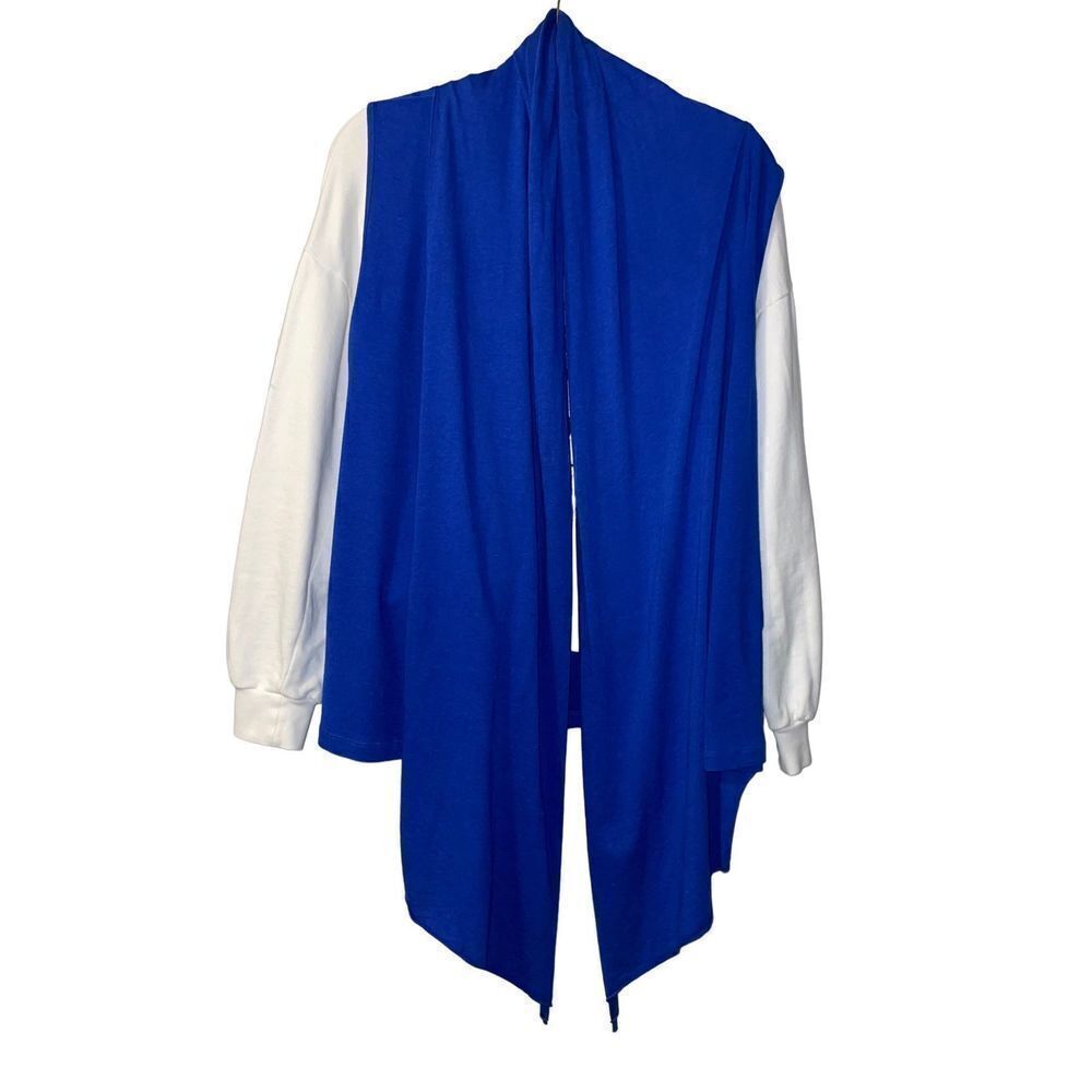 Three Dots Sleeveless Drape Open Cardigan New
